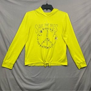 So Hoodie Save The Bees Yellow Girls Size | XL 14/16